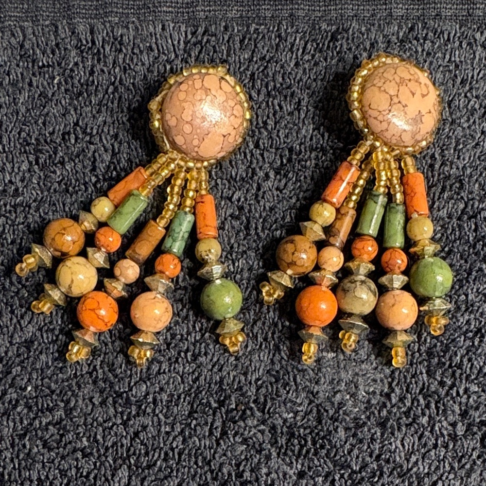Bohemian Beaded Dangle Earrings - Multicolor